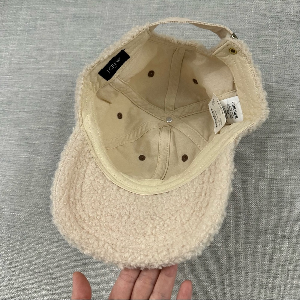 NWT J.Crew Sherpa Baseball Cap - Picture 2 of 3